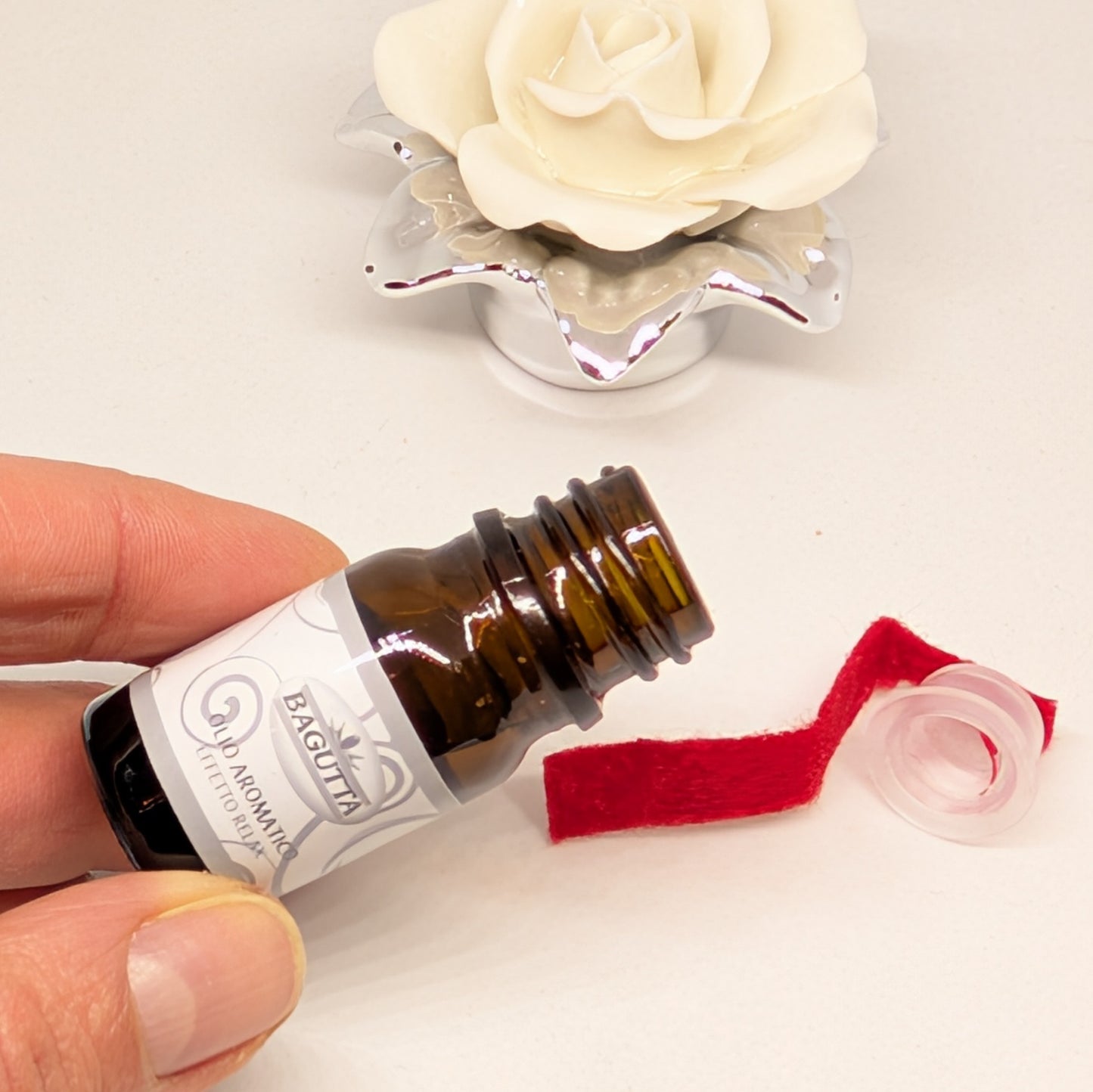 Our Lady of Fatima Rose air freshener [Sterling Silver]