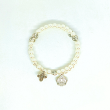 Load image into Gallery viewer, Pearl Rosary Bracelet
