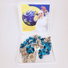 Load image into Gallery viewer, Pope Francis Blue Rosary
