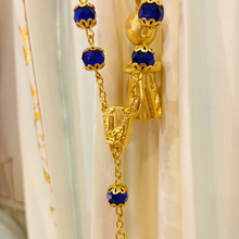 Cargar imagen en el visor de la galería, Premium Blue and Golden Rosary of Fatima
