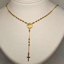 Load image into Gallery viewer, Rosary Necklace - Apparitions of Our Lady of Fatima - 19.2Kt Gold
