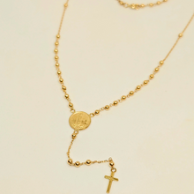 Load image into Gallery viewer, Rosary Necklace - Apparitions of Our Lady of Fatima - 19.2Kt Gold
