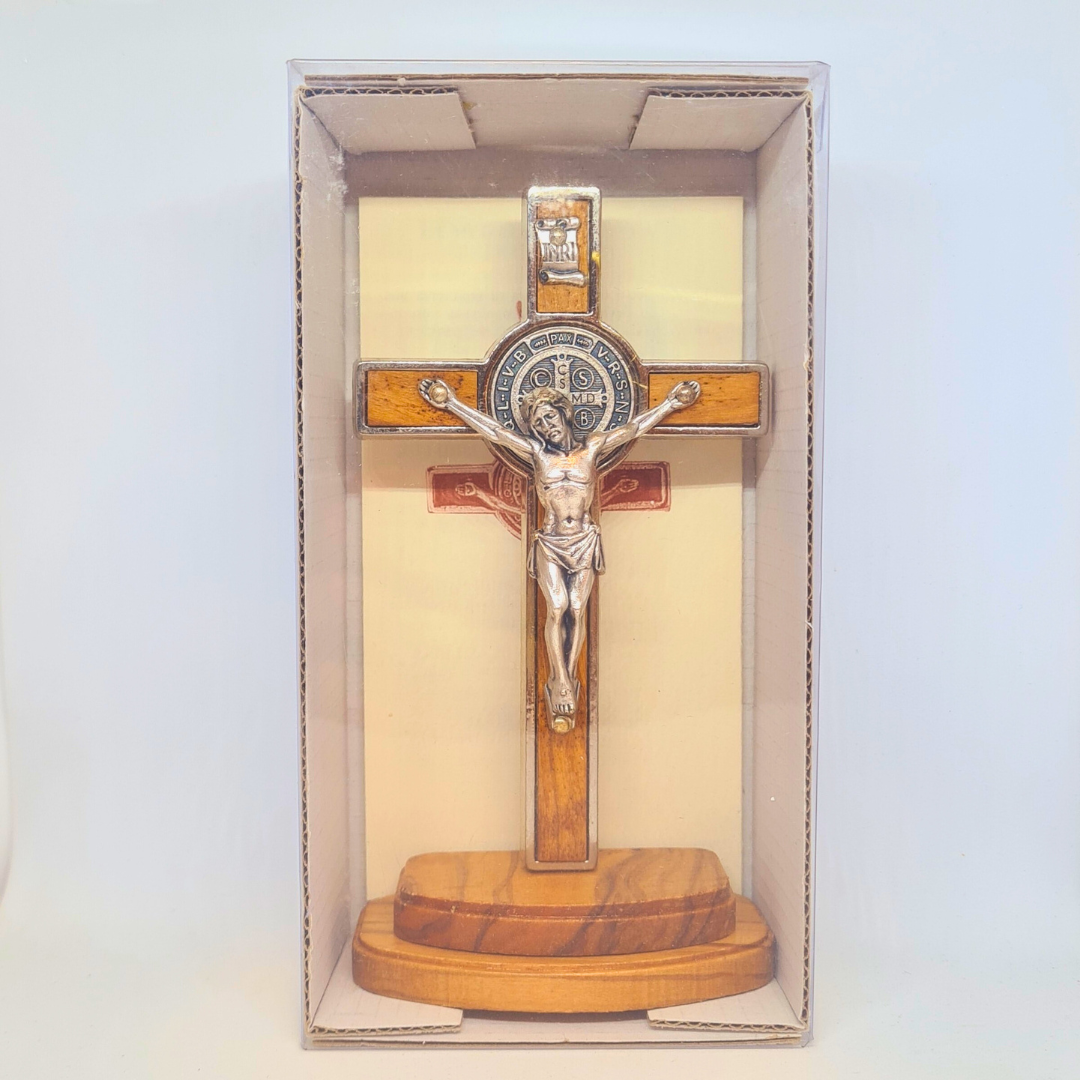 Saint Benedict Standing Crucifix [5.3'' | 13,5cm]