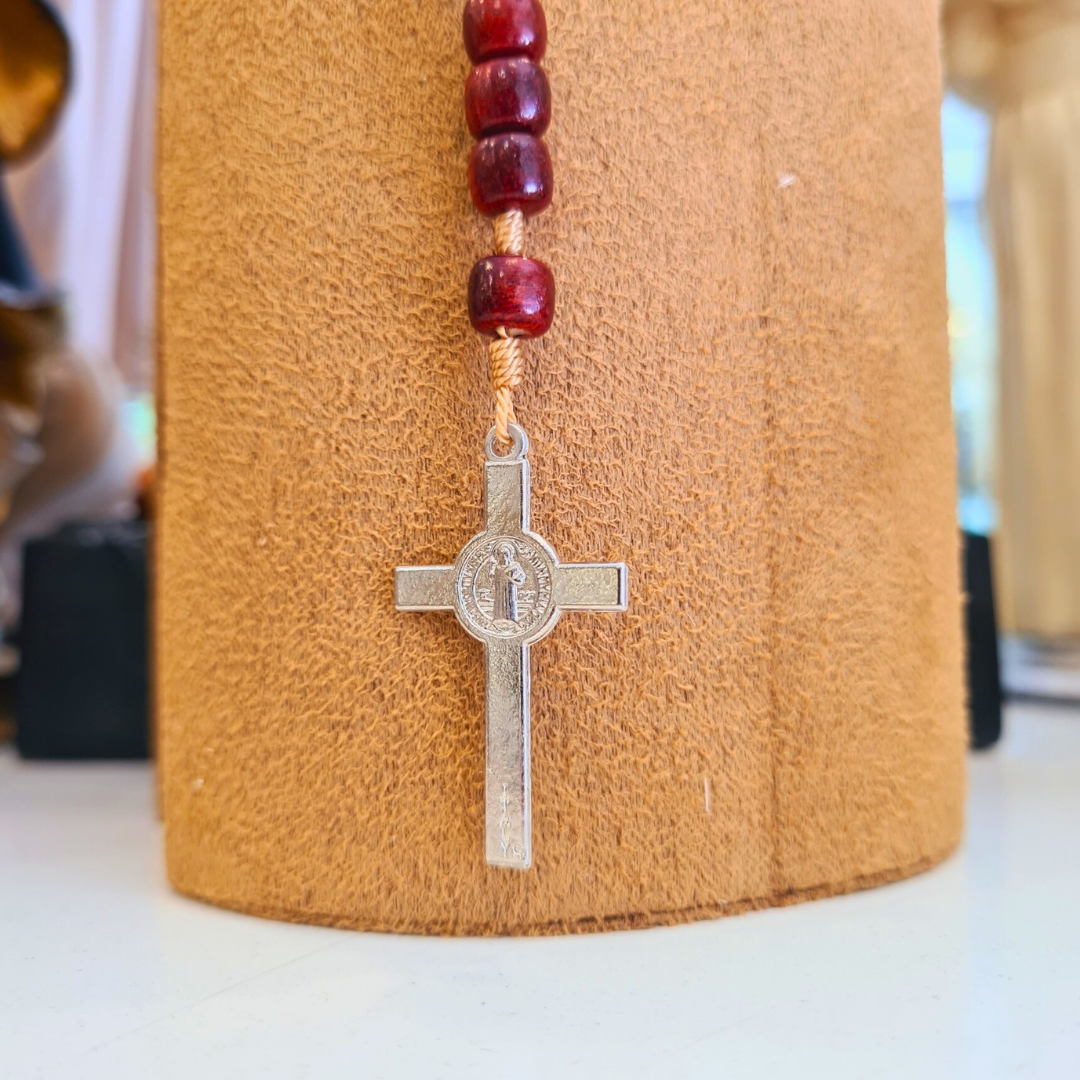 Saint Benedict Wood Decade Rosary