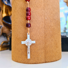 Cargar imagen en el visor de la galería, Saint Benedict Wood Decade Rosary
