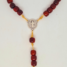 Cargar imagen en el visor de la galería, Saint Benedict Wood Decade Rosary
