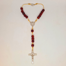 Cargar imagen en el visor de la galería, Saint Benedict Wood Decade Rosary
