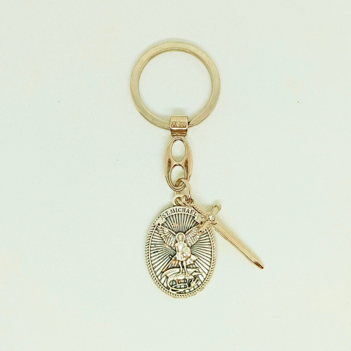 Saint Michael - Metal keychain