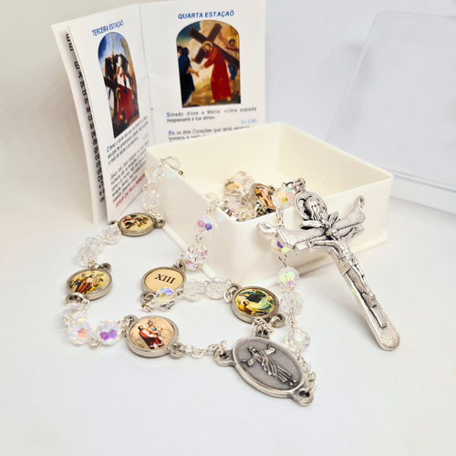 Stations of the Cross Crystal Rosary [NEW]