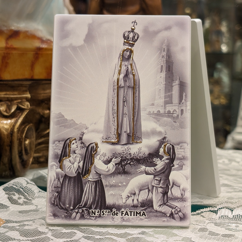 Wood Plaque Apparitions of Our Lady of Fatima