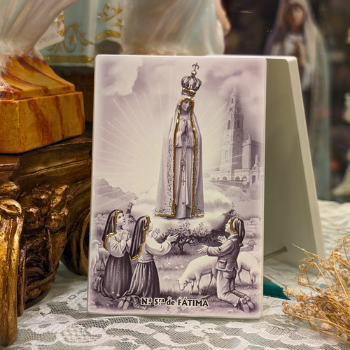 Wood Plaque Apparitions of Our Lady of Fatima
