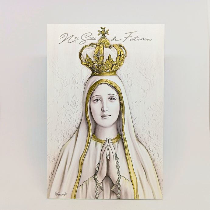 Wood Plaque Our Lady of Fatima