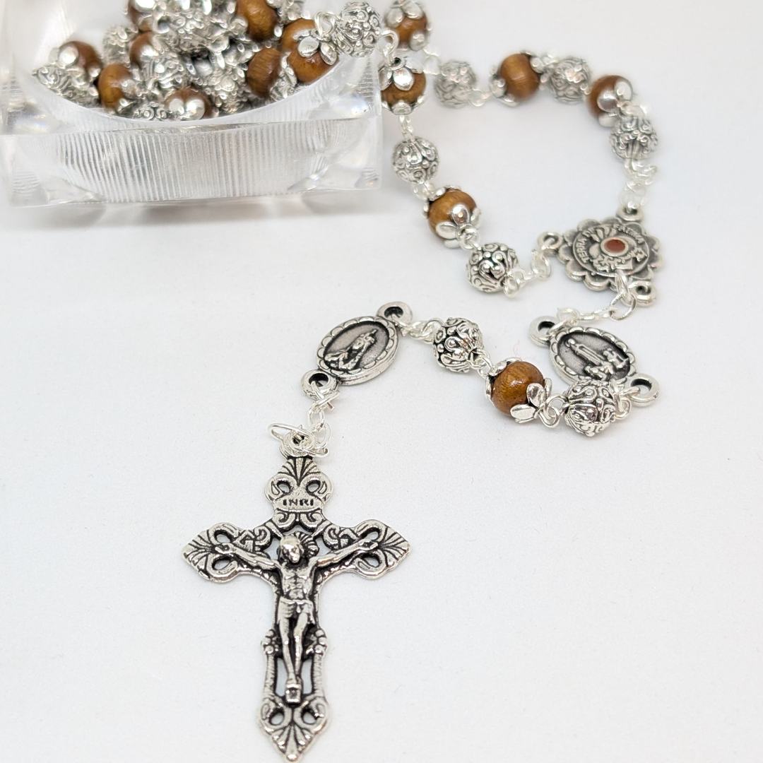 Wood Rosary - Medals of Fatima