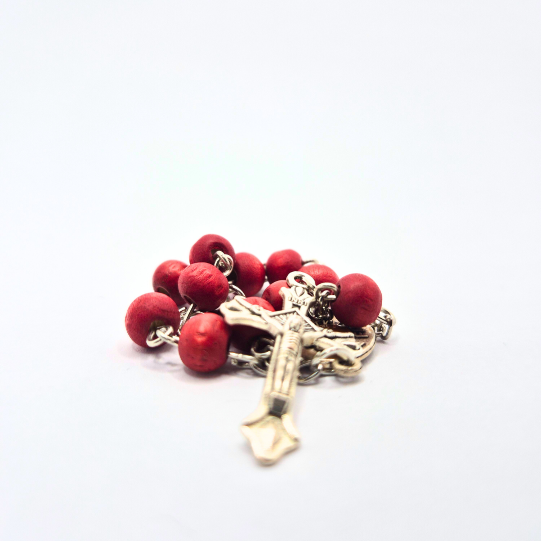 Wood Rose Decade Rosary