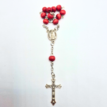 Load image into Gallery viewer, Wood Rose Decade Rosary
