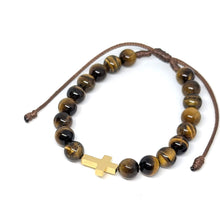 Load image into Gallery viewer, Our Lady of Fatima Bracelet with cross [Natural Stone]

