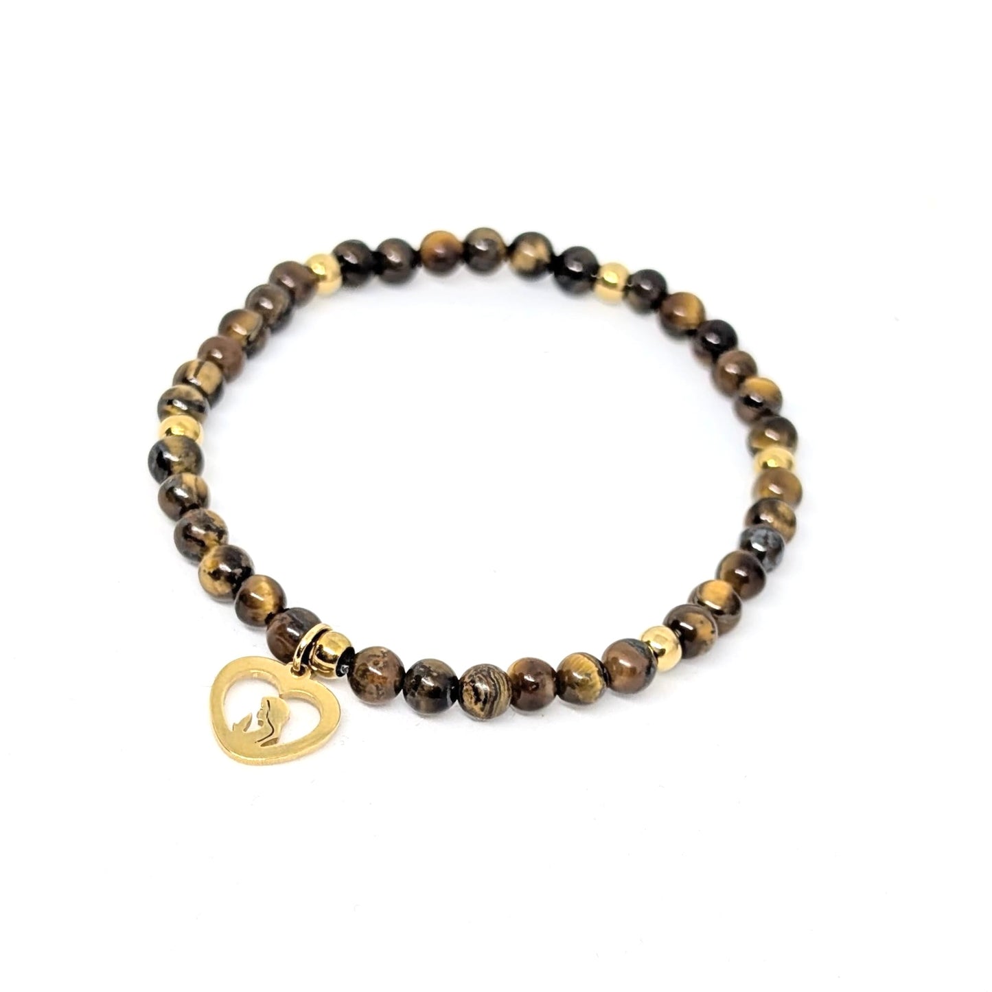 Our Lady of Fatima Bracelet with medal [Natural Stone]
