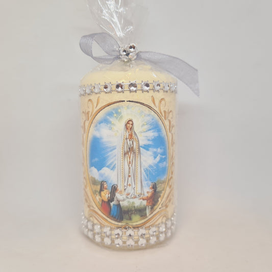 Apparitions of Our Lady Of Fatima Candle 3.9''| 10 cm