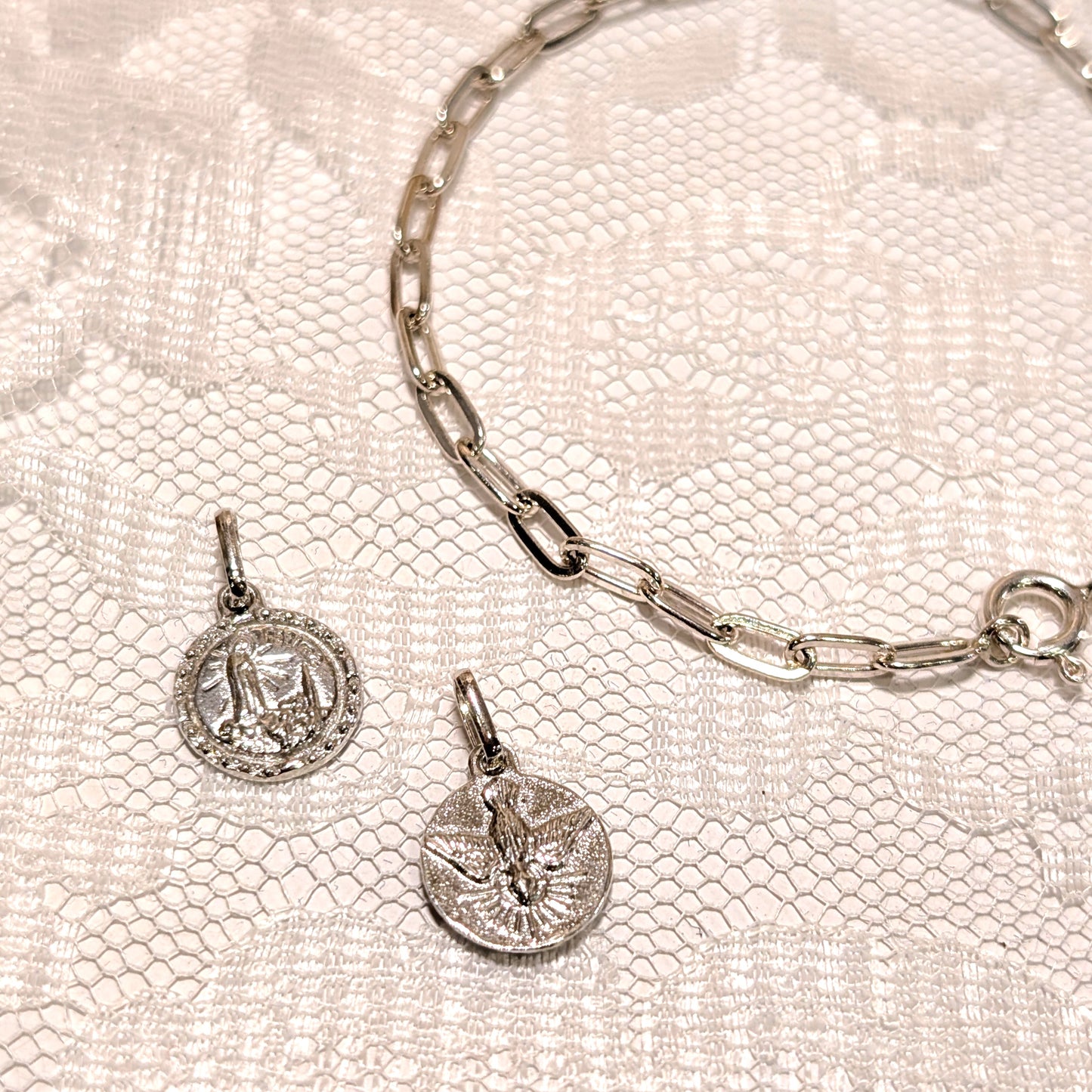 Consecration Bracelet & Fátima medal [Sterling Silver 925]