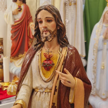 Load and play video in Gallery viewer, [Wood] Sacred Heart of Jesus [23.6&#39;&#39; | 60cm]
