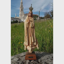 Load and play video in Gallery viewer, Our Lady of Fatima - Patina Painting [ 11.8 | 30cm]
