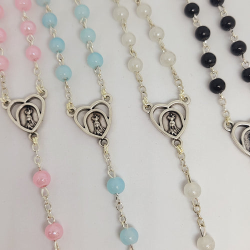Light Glass Rosary [Multiple Colors]