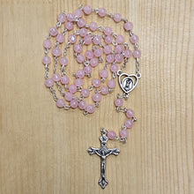 Load image into Gallery viewer, Light Glass Rosary - Pink
