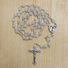 Load image into Gallery viewer, Light Glass Rosary - White
