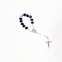 Load image into Gallery viewer, Blue Crystal Decade Rosary Bracelet
