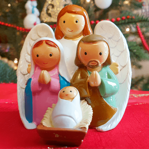 Children's Nativity Set with the Angel | 3.94'' | 10cm