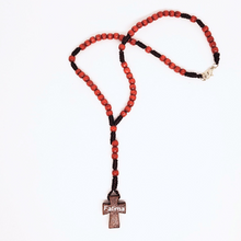 Load image into Gallery viewer, Cord &amp; Wood Fatima Rosary
