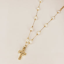 Load image into Gallery viewer, Decade Rosary Necklace with Crystals
