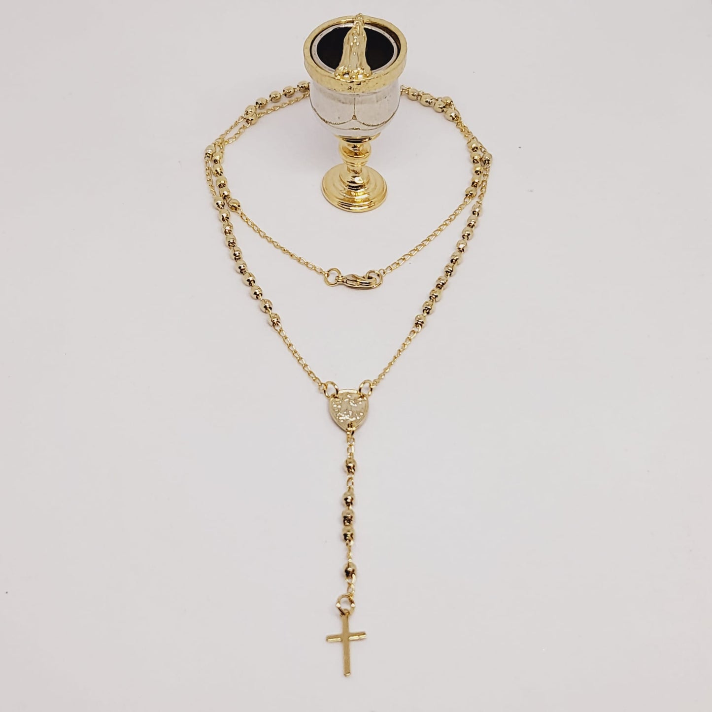 Gold Bath Chalice with Rosary
