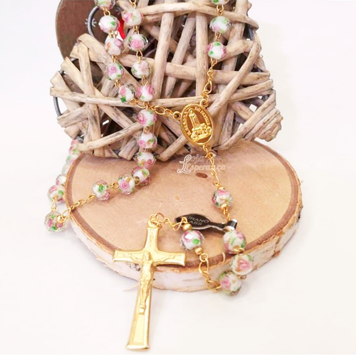 Murano Crystal Rosary - Golden Plated