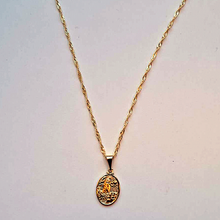 Load image into Gallery viewer, Necklace with Golden medal of Our Lady of Fatima Apparition
