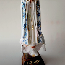 Load image into Gallery viewer, Our Lady of Fatima - Blue Flowers - Crystal eyes - 11.8&#39;&#39; | 30cm
