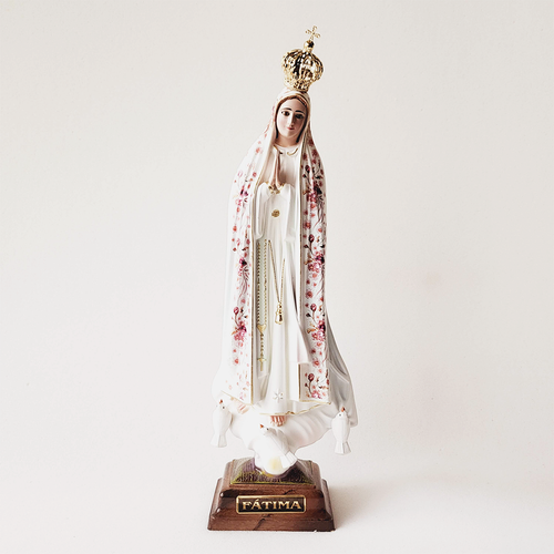 Our Lady of Fatima - Rose Flowers - Crystal eyes - 11.8'' | 30cm