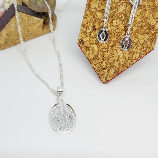Pendant and Earrings Set - Miraculous Medal