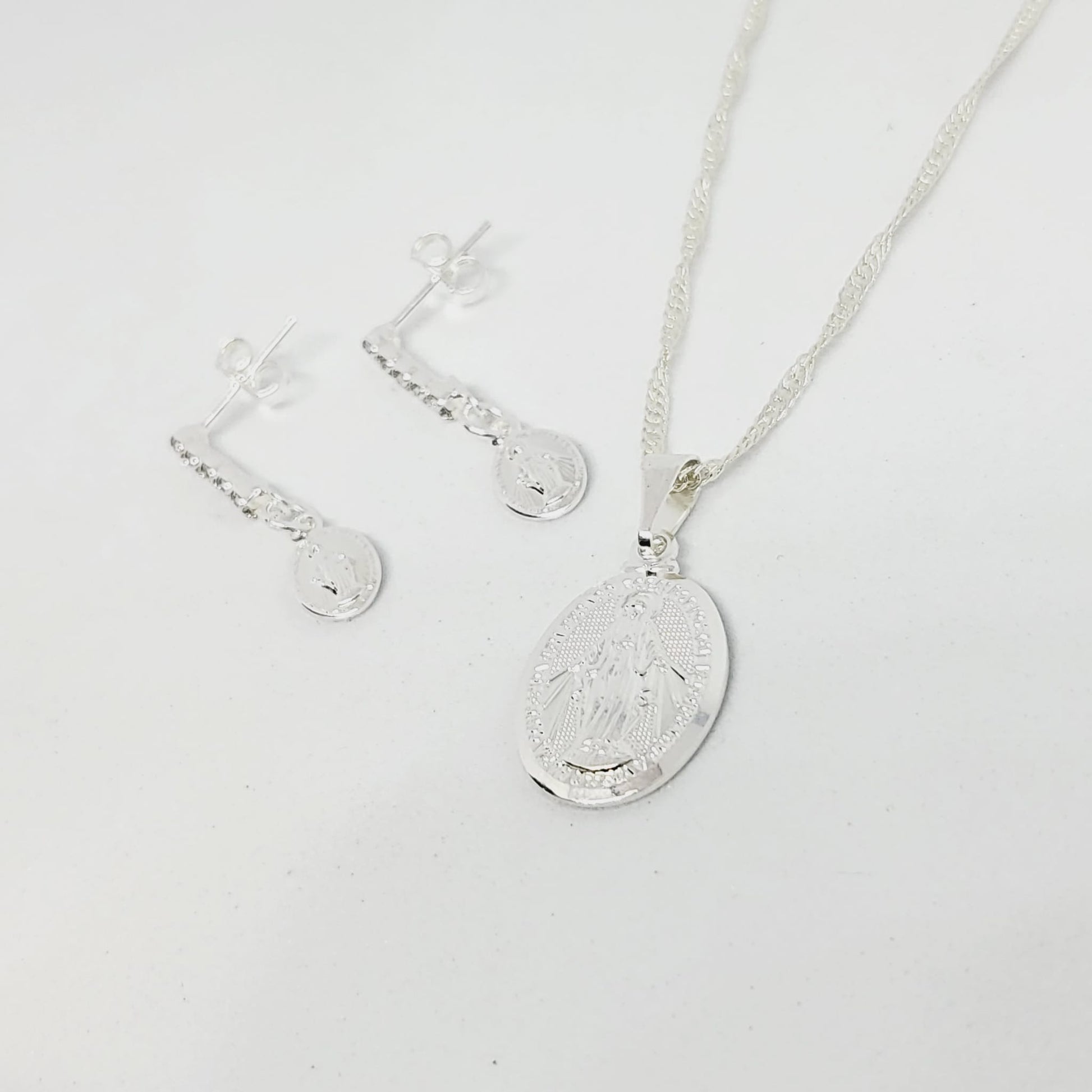 Pendant and Earrings Set - Miraculous Medal