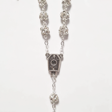 Load image into Gallery viewer, Premium Silver with Translucent Crystals Rosary of Fatima
