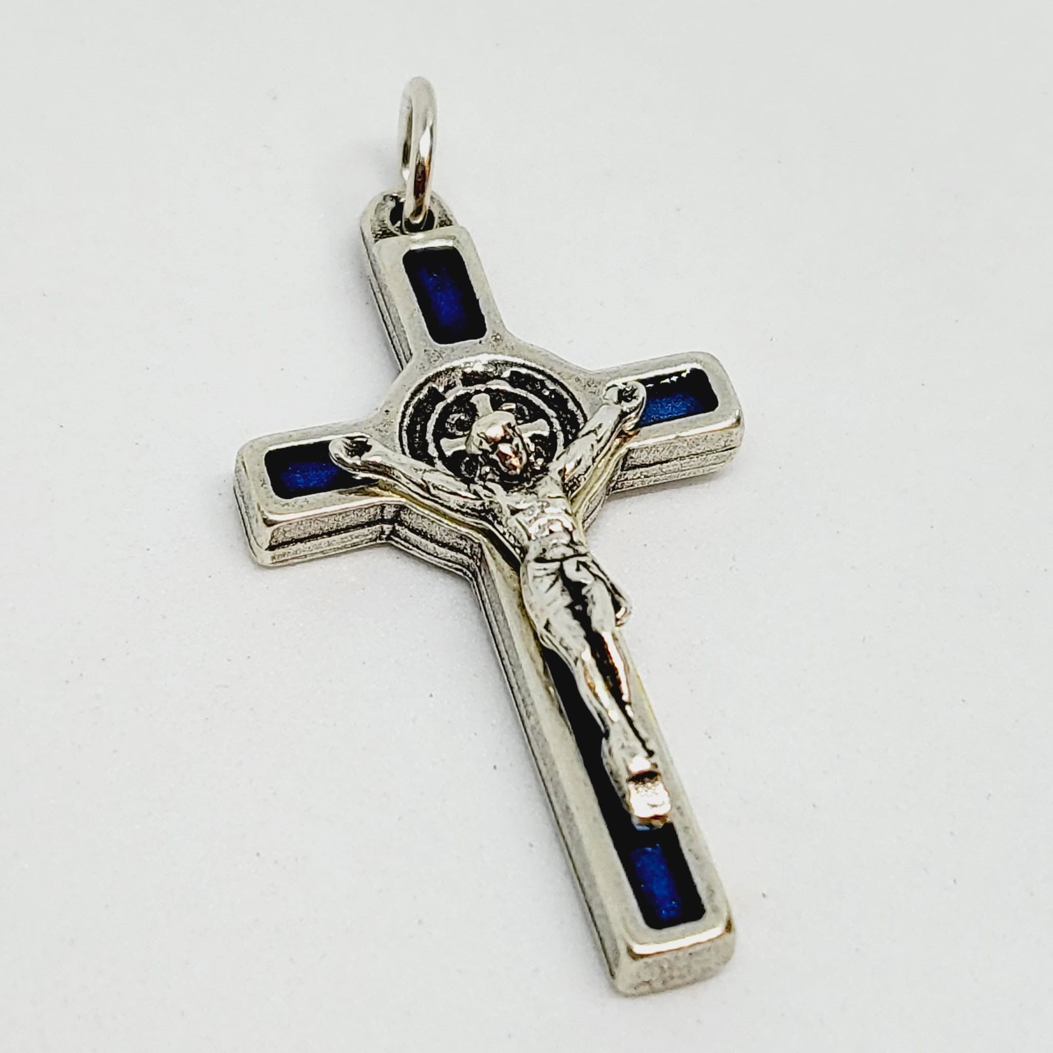 Saint Benedict Cross Blue