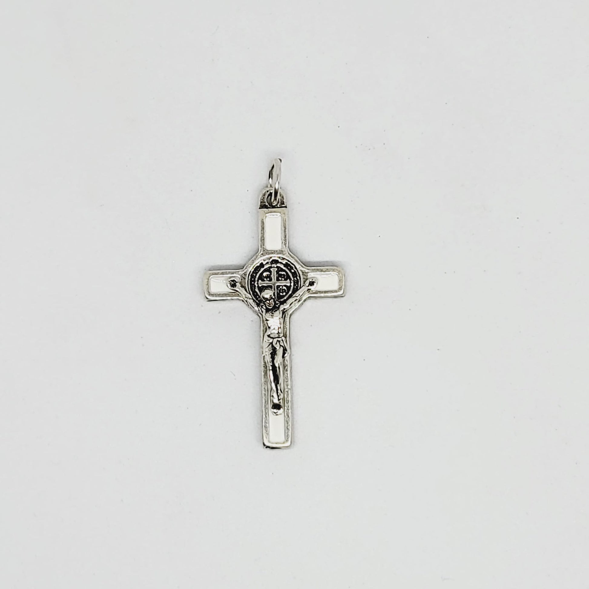 Saint Benedict Cross White