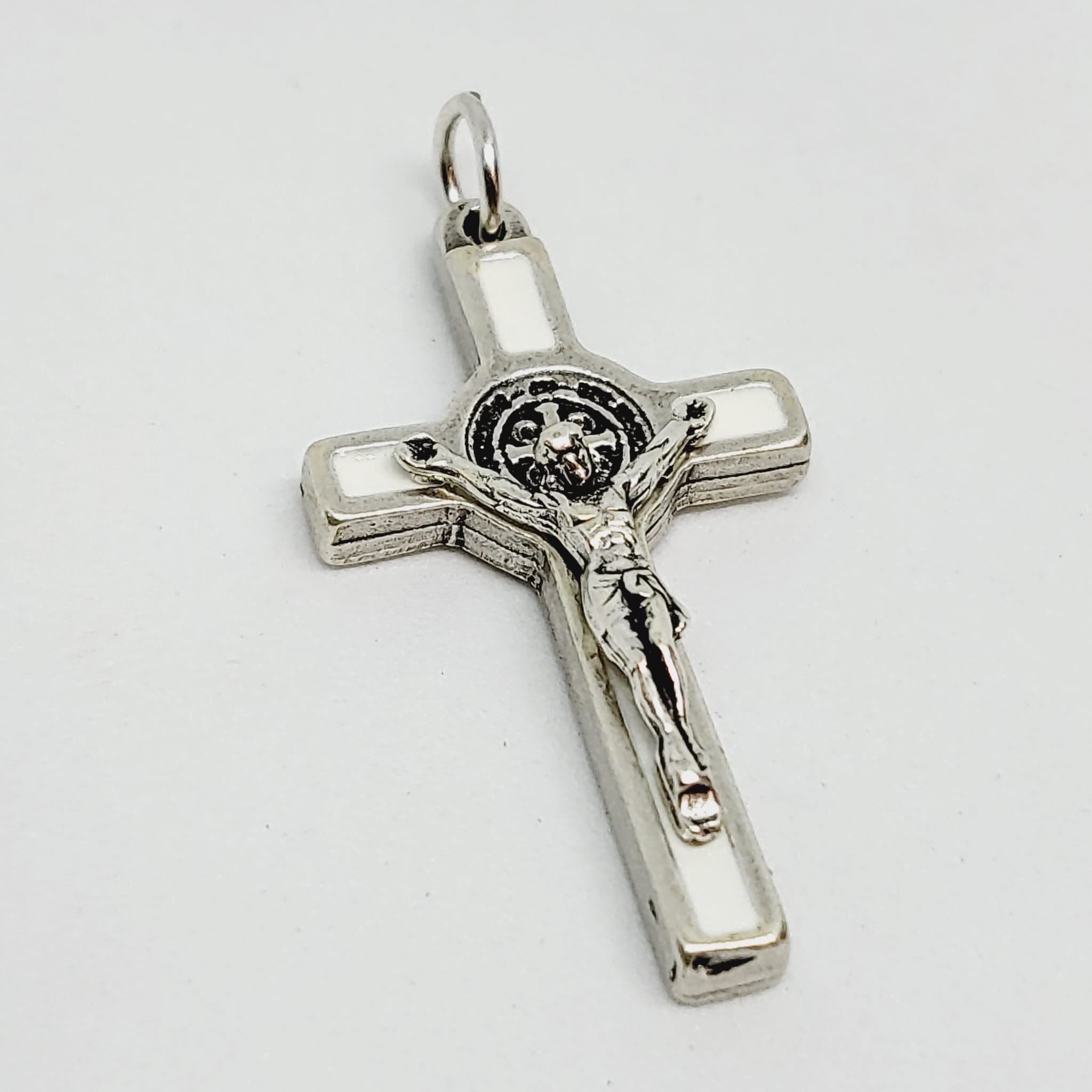 Saint Benedict Cross White