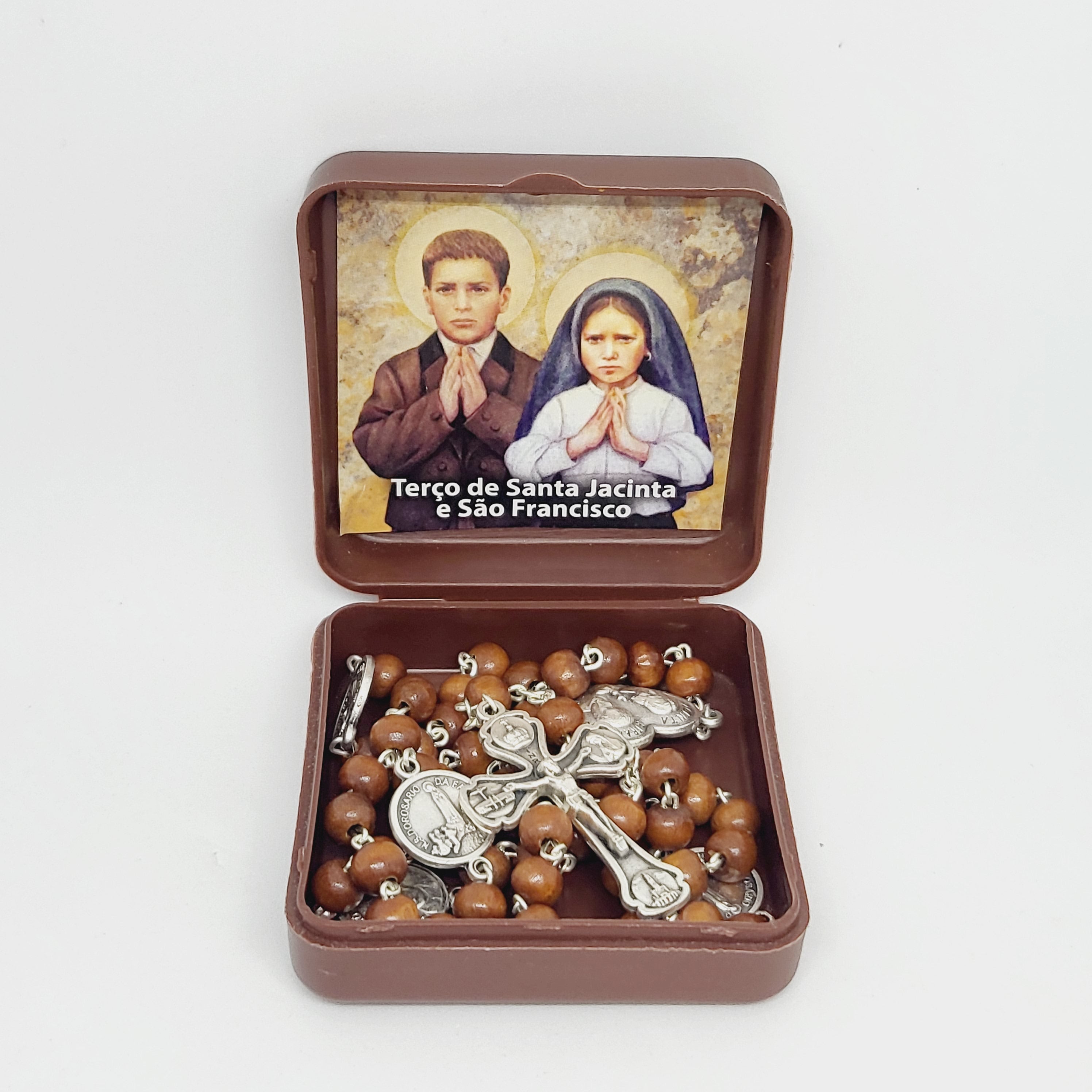 Saint Francisco and Saint Jacinta Wood Rosary