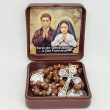 Cargar imagen en el visor de la galería, Saint Francisco and Saint Jacinta Wood Rosary
