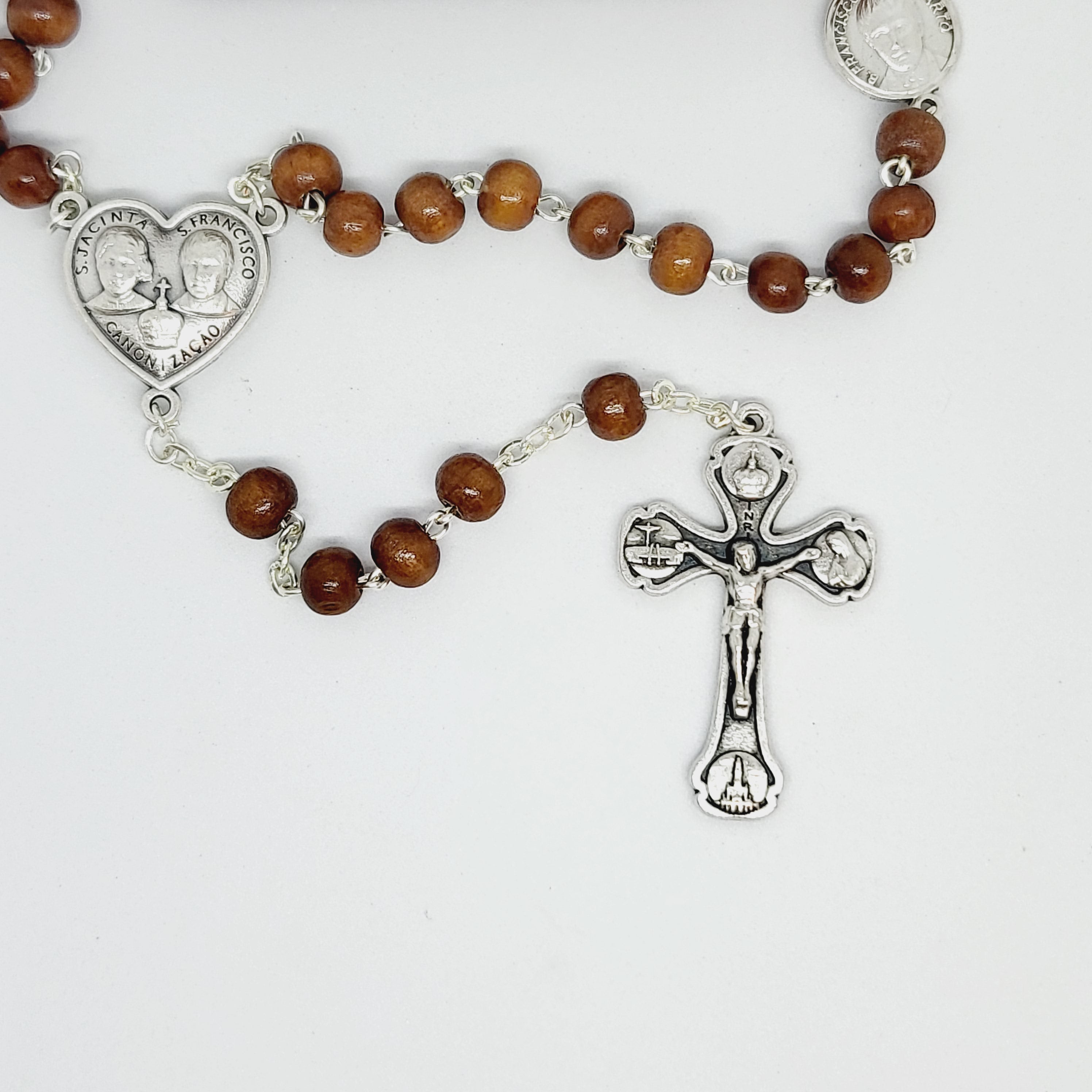 Saint Francisco and Saint Jacinta Wood Rosary