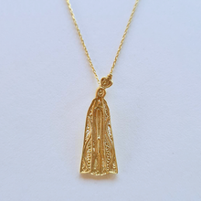 Load image into Gallery viewer, Silver Our Lady of Fatima Necklace
