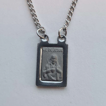 Cargar imagen en el visor de la galería, Silver Scapular - Our Lady of Mount Carmel and Sacred Heart of Jesus
