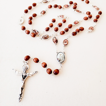 Load image into Gallery viewer, Stations of the Cross Wood Rosary
