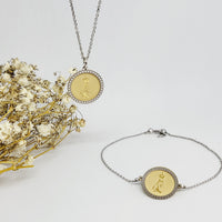Set - Necklace + Bracelet - Our Lady of Fatima [Sterling Silver]
